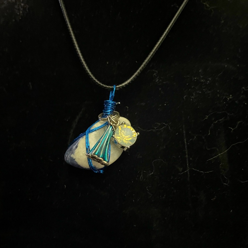 Hand Wrapped Crystal Necklace NWOT
